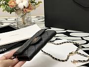 Chanel Mini Flap Wallet With Top Handle In Black AS2431 Size 13×20×9cm - 3