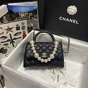 Chanel Flap Bag Calfskin Crystal Pearls Size 19-23-28 - 1