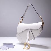 Dior Saddle Bag Latte Grained Calfskin M0446 Size 25.5cm - 1