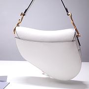 Dior Saddle Bag Latte Grained Calfskin M0446 Size 25.5cm - 4