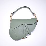 Dior Saddle Bag Latte Grained Calfskin In Green Size25.5x20x6.5 cm - 4