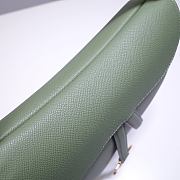 Dior Saddle Bag Latte Grained Calfskin In Green Size25.5x20x6.5 cm - 6