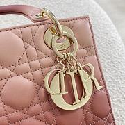 Lady Dior My Abcdior Bag In Pink Gradient Cannage Lambskin M0538 Size: 20×16.5×8cm - 2