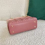 Lady Dior My Abcdior Bag In Pink Gradient Cannage Lambskin M0538 Size: 20×16.5×8cm - 4
