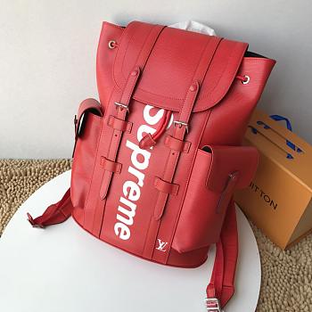 LV Supreme Joint Co-Branded Backpack Christopher PM 41079 47cm