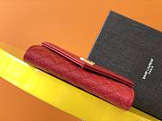 YSL Monogram Envelope Bag In Vinyle Shiny Red 651026 Size: 13,5cm  - 5