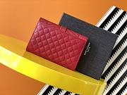 YSL Monogram Envelope Bag In Vinyle Shiny Red 651026 Size: 13,5cm  - 6