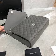 YSL Envelope Medium Bag In Mix Matelassé Grain De Poudre Embossed Leather 487206 Size: 24×17.5×6cm - 3