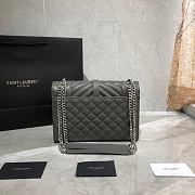 YSL Envelope Medium Bag In Mix Matelassé Grain De Poudre Embossed Leather 487206 Size: 24×17.5×6cm - 4