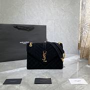 YSL Envelope Medium Bag In Mix Matelassé Velvet 487206 Size: 24×17.5×6cm - 1
