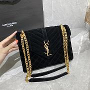 YSL Envelope Medium Bag In Mix Matelassé Velvet 487206 Size: 24×17.5×6cm - 5