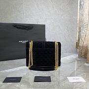 YSL Envelope Medium Bag In Mix Matelassé Velvet 487206 Size: 24×17.5×6cm - 4