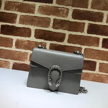 Gucci Dionysus Leather Mini Bag In Dusty Grey 421970 Size:20x15.5x5cm