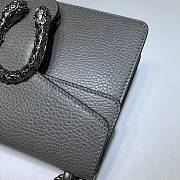Gucci Dionysus Leather Mini Bag In Dusty Grey 421970 Size:20x15.5x5cm - 4