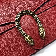 Gucci Hibicus Red Leather Dionysus Mini Bag 421970 Size 20cm - 2
