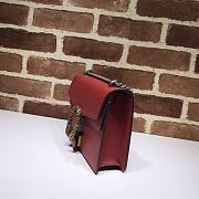 Gucci Hibicus Red Leather Dionysus Mini Bag 421970 Size 20cm - 4