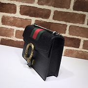 Gucci Black Leather Dionysus Mini Bag With Silver Gold Tone 421970 Size 20cm - 2