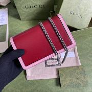 Gucci Dionysus Super Mini Bag In Red&Pink Leather 476432 Size 16.5cm - 2