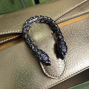 Gucci Dionysus Small Shoulder Bag In Gold Lamé Leather 499623 Size 25cm. - 5