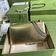 Gucci Dionysus Small Shoulder Bag In Gold Lamé Leather 499623 Size 25cm. - 2