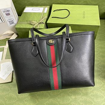 Gucci Ophidia Medium Tote In Black Leather 631685 Size: 38x28x14cm