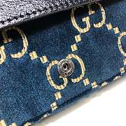 Gucci Dionysus GG Velvet Super Mini Bag In Blue Velvet 16.5cm - 5