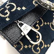Gucci Dionysus GG Velvet Super Mini Bag In Blue Velvet 16.5cm - 3