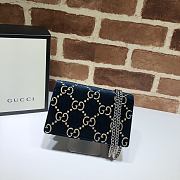 Gucci Dionysus GG Velvet Super Mini Bag In Blue Velvet 16.5cm - 4