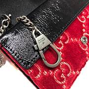 Gucci Dionysus GG Velvet Super Mini Bag In Red Velvet 16.5cm - 2