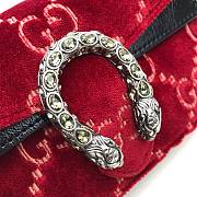 Gucci Dionysus GG Velvet Super Mini Bag In Red Velvet 16.5cm - 3