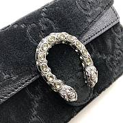 Gucci Dionysus GG Velvet Super Mini Bag In Black Velvet 16.5cm - 3