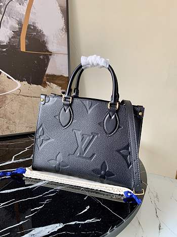 Louis Vuitton Onthego MM Empreinte Monogram Leather Black M45372 Size:25x19x11.5cm