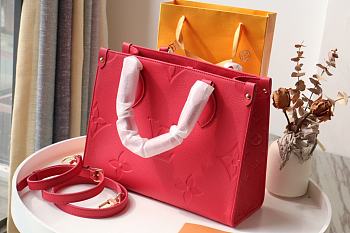 Louis Vuitton Onthego Monogram Medium Tote Bag In Red 28cm