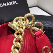 Chanel Leboy 2020 Hanbag In Red Size 20cm - 3