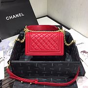 Chanel Leboy 2020 Hanbag In Red Size 20cm - 2