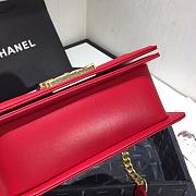Chanel Leboy 2020 Hanbag In Red Size 20cm - 5