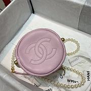 Chanel Mini Drawstring Bag Artificial Pearl & Gold Alloylight Pink AS2529 Size 12x12x12cm - 5