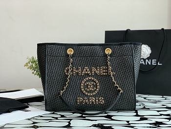 Chanel Deauville Tote Bag Summer 2021 Collection Large Black Size 38cm