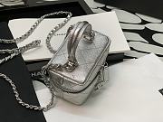 Chanel Small Classic Box 2020 With Chain In Grey Size 8.5×11×7cm  - 4