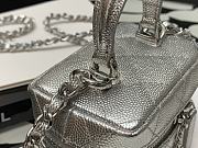 Chanel Small Classic Box 2020 With Chain In Grey Size 8.5×11×7cm  - 2