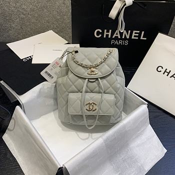 Chanel Classic Flap Quilted Backpack Caviar Bag 1553 Size: 21.5X24X12cm