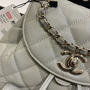 Chanel Classic Flap Quilted Backpack Caviar Bag 1553 Size: 21.5X24X12cm - 2