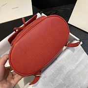 Chanel Classic Flap Quilted Backpack Caviar Bag In Red AS1371 Size: 21.5X24X12cm - 5