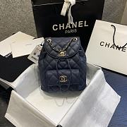 Hanel Classic Flap Quilted Backpack Caviar Bag As1371 Size: 21.5x24x12cm - 1