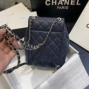 Hanel Classic Flap Quilted Backpack Caviar Bag As1371 Size: 21.5x24x12cm - 6