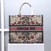 Dior Book Tote Multicolor Dior Flowers Embroidery M1286 Size 41.5x32x5cm - 1