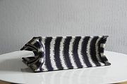 Dior Book Tote Blue D-Stripes Embroidery M1296 Size 36.5x28x16cm - 5
