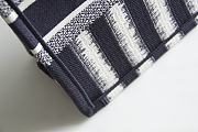 Dior Book Tote Blue D-Stripes Embroidery M1296 Size 36.5x28x16cm - 4