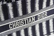 Dior Book Tote Blue D-Stripes Embroidery M1296 Size 36.5x28x16cm - 2