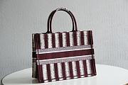 Dior Book Tote Stripes Embroidery Multisize  - 4